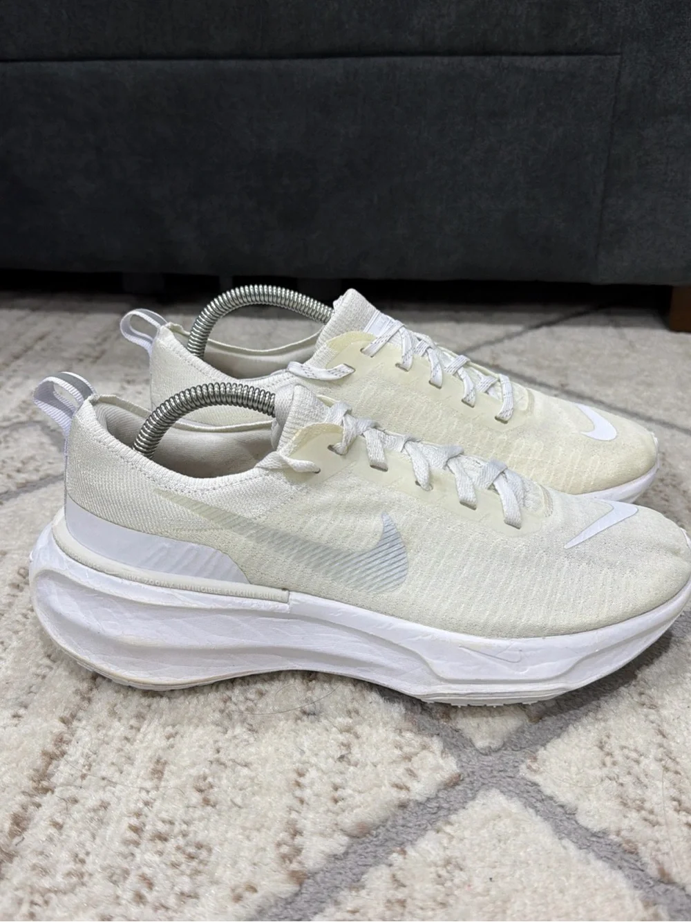 Nike Women Running Shoes White ZoomX Invincible Run Flyknit 3 DR2660-103 Size 10